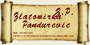Zlatomirka Pandurević vizit kartica